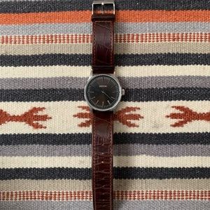 Nixon Men’s Sentry 38 with Leather Band